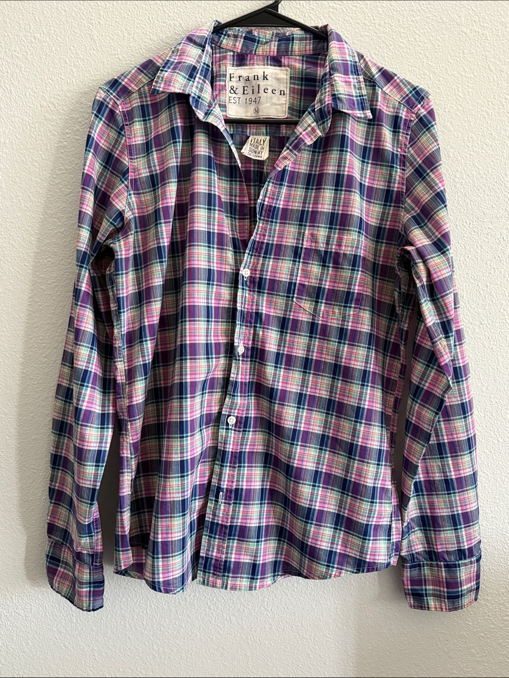 Frank & Eileen Barry Plaid Preppy Button-Down Shirt Women’s Medium - Picture 1 of 9